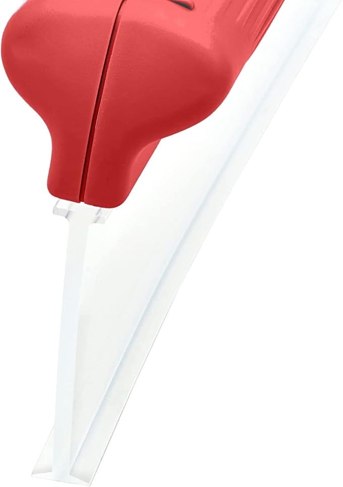 One Pass Classic 12" Waterblade Silicone T-Bar Squeegee Red - Made in USA (Red)