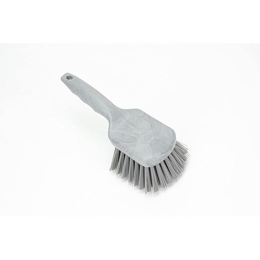 SPARTA 40541EC23 Plastic Scrub Brush, Utility Brush, Kitchen Brush With Hanging Hole For Cleaning, 8 Inches, Gray, (Pack of 6)
