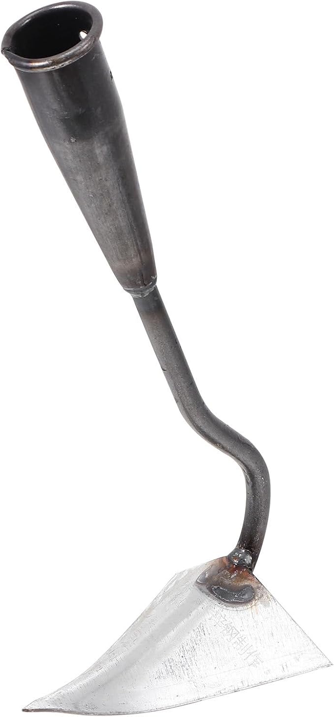 DOITOOL Triangle Hoe 12.4 Inch Manual Garden Cultivator with Sturdy Iron Head for Soil Digging Weeding and Manuring in Home Lawn and Farm Care