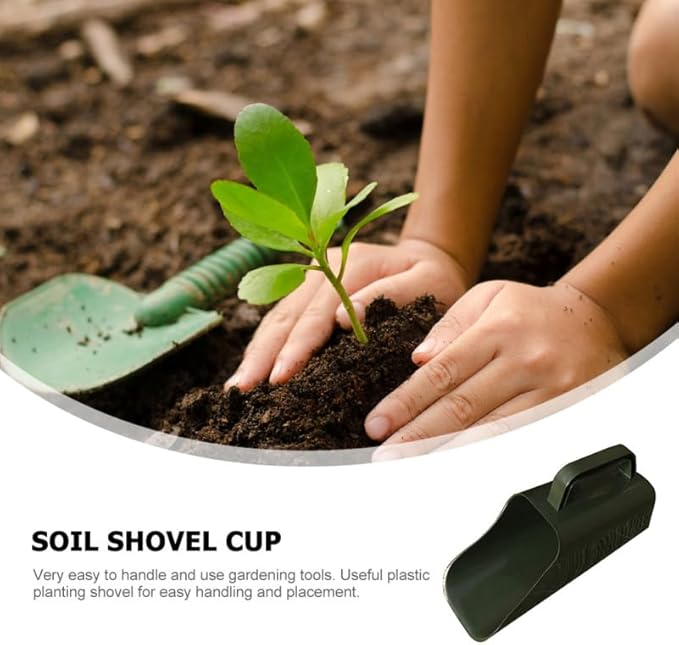 BESPORTBLE Soil Scoop Garden Tool: Plastic Garden Scoop Shovel, Multi Function Gardening Scooper Potted Planter Digging Soil Transfer Tool