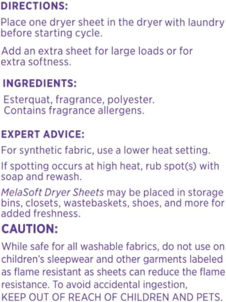 Melaleuca Ecosense Melasoft Fabric Softener - Clean Cotton - 100 Dryer Sheets