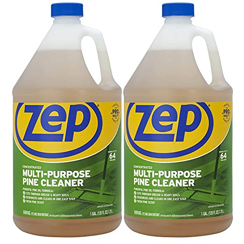 Zep Concentrated Multi-Purpose Pine Cleaner - 128 oz (Pack of 2) ZUMPP128 - Multi-Purpose Cleaner for Professional, Commercial and Household Use, From the Bathroom to Kitchens and Dining Rooms