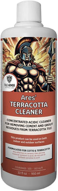Ares Acidic Terracotta Tile Cleaner, Heavy-Duty Clay, Tile Floor Cleaner for Cotto, Porous, Ceramic and Acid-Resistant Tiles, Post-Installation Grime Cleaner, Indoor & Outdoor Use, 32 fl oz