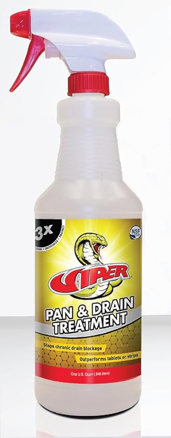 Refrigeration Technologies Viper Pan & Drain Treatment 1 Qt RT800S or 1 Gal RT800G Yellow (1 Quart, 2)