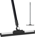 Floor Squeegee - 52 Inch Adjustable Long Handle 14.2 Inch Rubber Blade 180° Rotatable Head Heavy Duty Squeegee Broom for Floor Window Bathroom Tile Garage Concrete Shower Patio (Black)