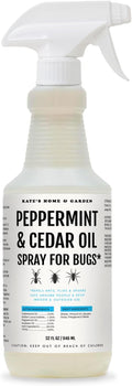 Kate's Home & Garden Peppermint Oil Spray for Bugs, Ants, Insects, Spiders, Roaches, Stink Bug. Pesticide and Insecticide Indoor Repellent Pest Control with Cedar Oil (32oz, Natural, Non Toxic)