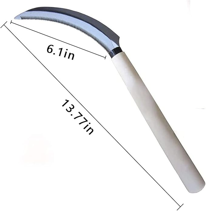 Kana Hoe 217 Japanese Garden Tool - Hand Hoe/Sickle is Perfect for Weeding and Cultivating. The Blade Edge is Very Sharp., Beige-a,