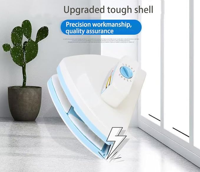 Double Sided Magnetic Window Cleaner, Outside Glass Wiper, 5-Gear Adjustable Outsider Glider Washing Brush Tool, for High-Rise Double Car Glazed Windows (0.3"-1.2")