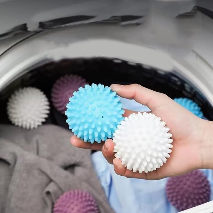 6Pcs Reusable Dryer Balls and 4pcs PeT Hair Remover Laundry Dryer Ball Set, Prevent Entanglement Laundry Balls for Laundry Room Washer