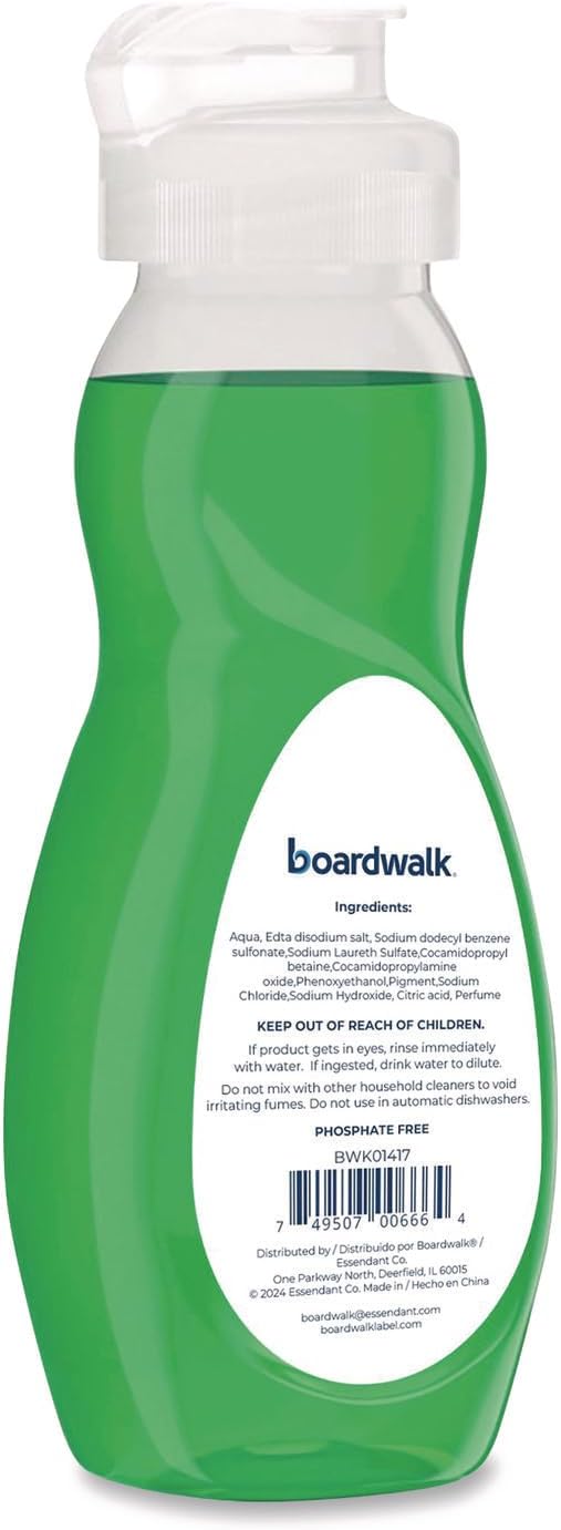 Boardwalk Dishwashing Liquid, Travel Dish Soap, Fresh Scent, 3 fl Ounce Bottle, Case of 72 Bottles