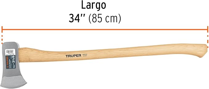 TRUPER HM-3-1/2M 3 1/2 lb Michigan Axe, 34" Hickory Handle