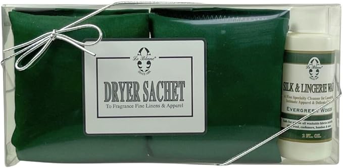 Le Blanc® Evergreen Woods Double Pack Dryer Sachet - Luxury Scented Fabric Sachet for Your Dryer (1 Pack)