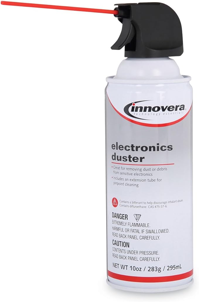 Innovera Compressed Air Duster Cleaner, 10 oz Can, 6/Pack