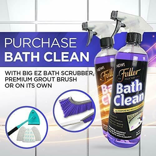 Fuller Brush Bath Clean – 24 oz Bathroom Cleaner Bottle with Spray– Dissolves Soap Scum, Hard Water Stains & Mineral Build-Up – For Sinks, Showers & Tubs – Pack of 1