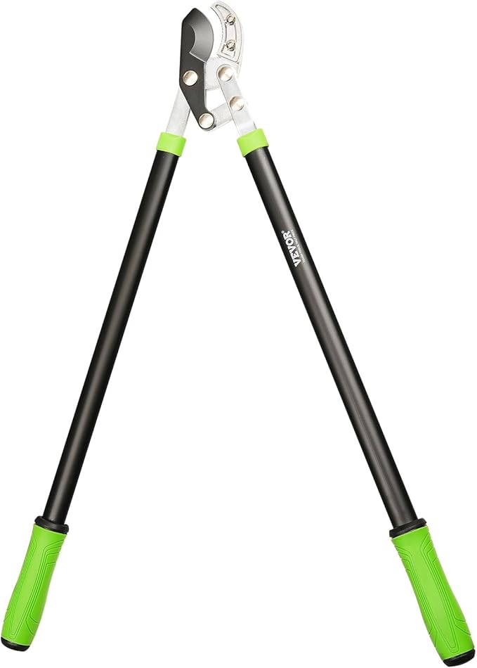 VEVOR Loppers for Tree Trimming, 32 inch Garden Anvil Trimmer with Compound Action, Sharp Steel Blade, Heavy Duty Tree Branch Cutter Up to 2 inch Dia Cut Capacity, Ergonomically Designed Handles