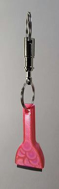 Pocket Squeegee Keychain, Compact Blade with Quick-Release Ring, for Eyeglasses, Helmet Visors, Side Mirrors and Camera Lenses (Pink)