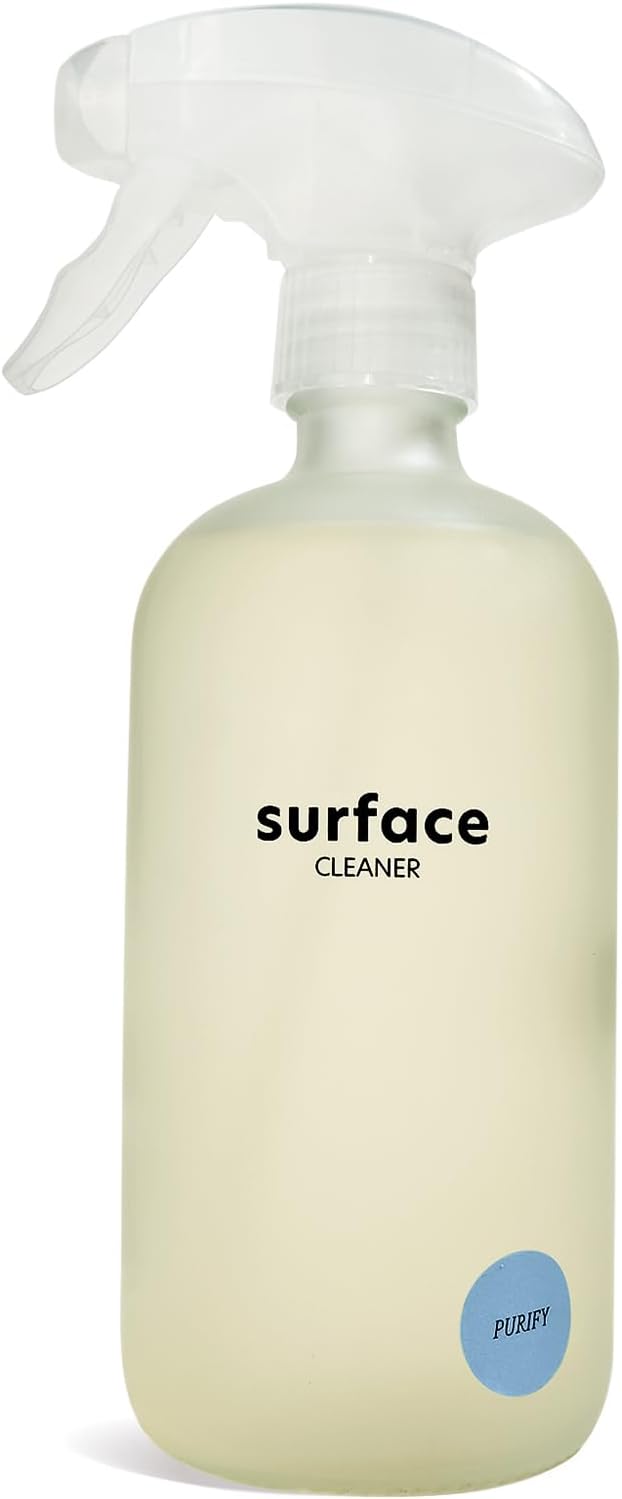 Everneat Probiotic Surface Cleaner Concentrate – Cleans for Days, Refillable, Non-Toxic | Glass Spray Bottle | Eucalyptus, Peppermint, Lemon & Tea Tree | 1 oz (Just Add Water)