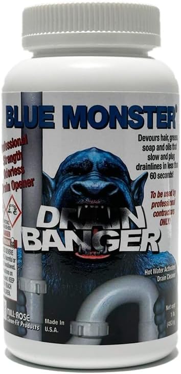Set of 2 Blue Monster Drain Banger Drain Cleaner