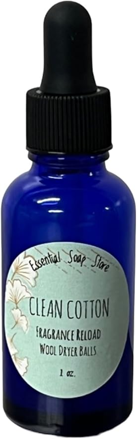 Fragrance Reload Drops for Wool Dryer Balls 1 oz. (Clean Cotton)
