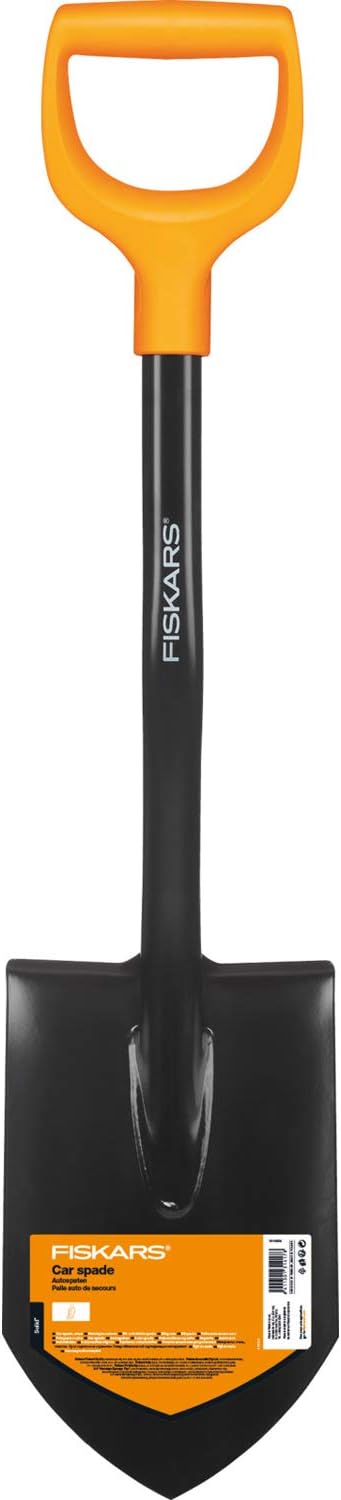Fiskars Auto Spade, Solid, Weight: 1.4 kg, Length: 80 cm, Steel/Plastic, Black/Orange, 1014809