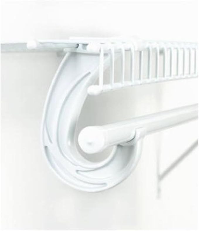 SuperSlide White Closet Rod Support Pack of 2