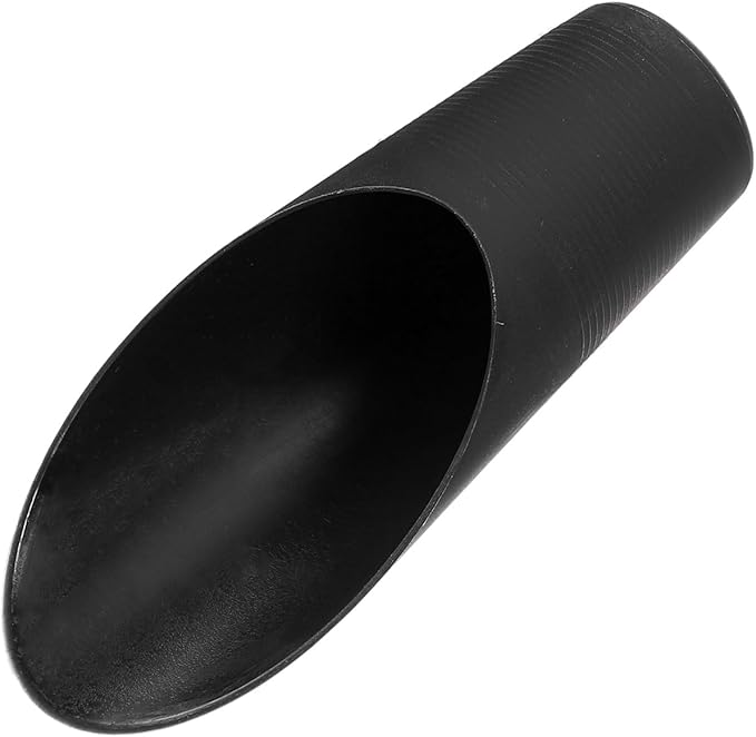 HARFINGTON Bonsai Soil Scoop 6.3" x 1.8" Plastic Colorful Mini Garden Shovel Cultivation Digging Transplanting Tools for Plant Flower Succulent Coffee Beans, Black