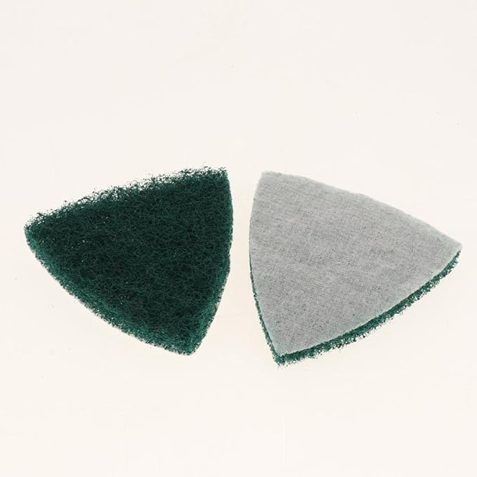 10Pcs Triangle Nylon Fiber Cleaning Pads for Scouring, Heavy Duty Reusable Non-Scratch Scrubbers for Kitchen, Stovetop, Dish Cleaning- 240 Coarse