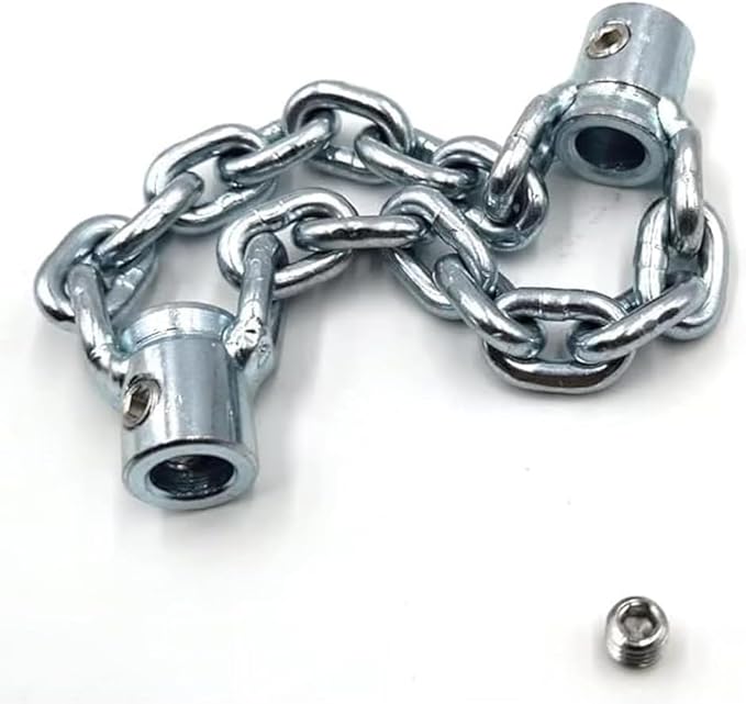 Flex-Shaft Sewer Descaling Chain - Drain Clog Remover Tool for 16mm Pipes, Drill-Powered PVC Pipe Maintenance, Spring Drain Opener for Sinks, Toilets, Boilers