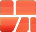 5 in 1 Rubber Squeegee Kit, Anti-Scratch Flexible Soft Matte TPU Coating Scraper Kit, Small Tint Squeegee Water Blade Scraper for Paint Protection Film Household Cleaning (Orange)