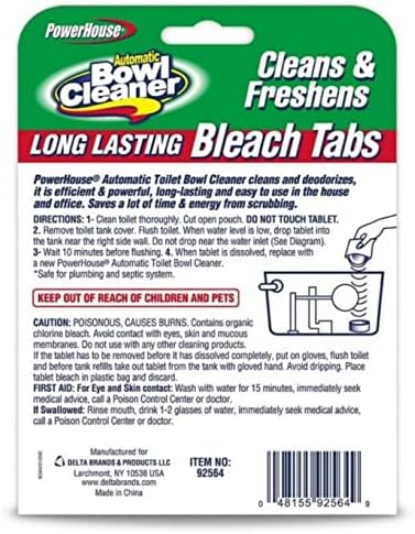 Automatic Toilet Bowl Cleaning Tablets, Bleach, 2-Pk.
