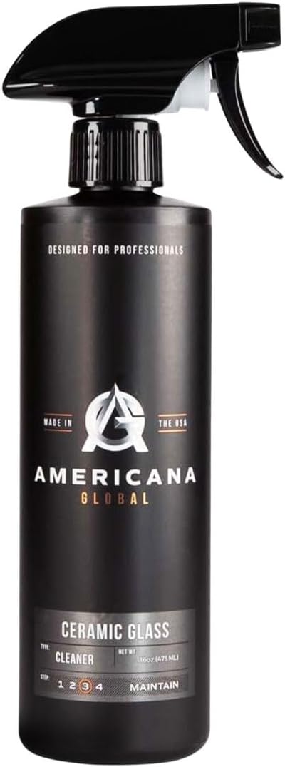 Ceramic Glass Cleaner, 16 oz - Streak-Free Formula for Automotive Glass, Enhanced with Ceramic Protection