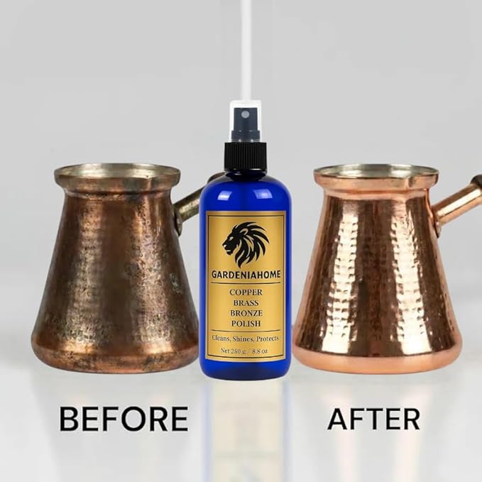 Copper Brass Bronze Chrome Aluminum Metal Polish Paste - Restores Shine - Decorative Surface Care - Fixtures Hardware Accessories - 8.8 oz