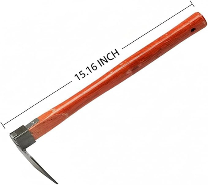 Garden Hoe with Wooden Handle | Heavy Duty Steel Gardening Tool for Weeding, Planting Vegetables and Flowers | Durable Farming Hoe for Outdoor Use