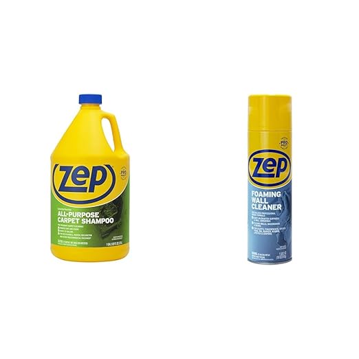 Zep Carpet Shampoo Concentrate and Foaming Wall Cleaner Bundle - 1 Gallon and 18 oz