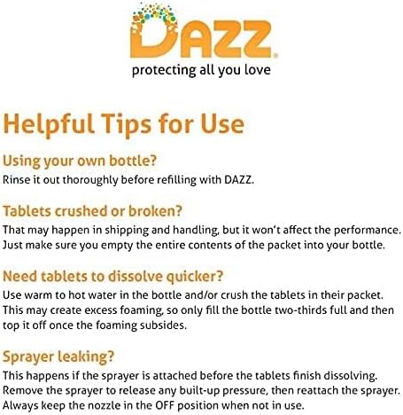 Dazz All Purpose Cleaner Starter Kit (1 Reusable Spray Bottle, 2 Refills) All Natural Multisurface Household Cleaner Spray - Eco Friendly, Non Toxic - Safe for Kids & Pets