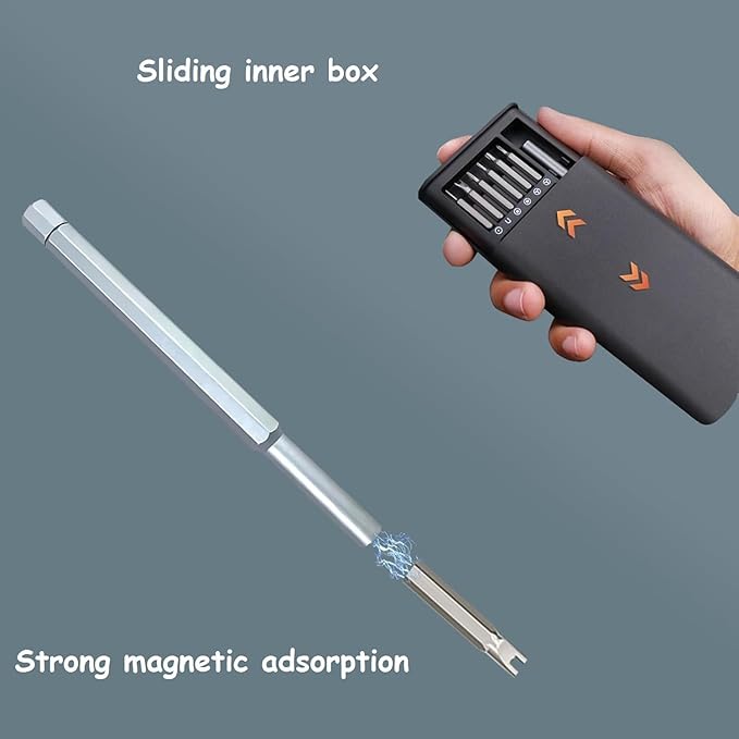 25 in 1 Small Precision Screwdriver Set with 24 Magnetic Bits, Professional Magnetic Mini Repair Tool Kit for Phone, Phone, Laptop, Glasses, PC Building