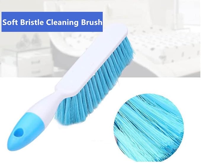 Soft Bristle Bed Sheets Sweeping Cleaning Brush with Long Hand, Counter Duster for Debris Hair Remover Desk Quilt Sofa Furniture, 3 Pack