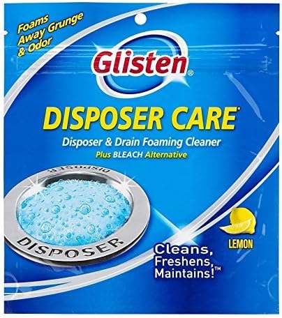 Glisten DP06N-PB Disposer Care Foaming Garbage Disposer Cleaner- Eight Pack (8 Uses)-Powerful Disposal Cleanser for Complete Cleaning of Entire Disposer - Lemon Scented 9.8 oz