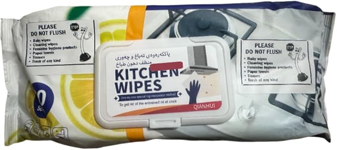CleaningWipes for Microwaves and Cooktops, Easily Removes Food and Grime Buildup, Great for Home and Kitchen Use - 80 Count,Professional Grade Heavy-Duty Cleaning，Convenient Stove Cleaner