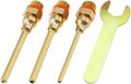 3Pcs Hot Glue Gun Nozzles 3 Size 70 mm Copper Glue Gun Nozzle with Wrench Assortment Kit for Home Repairs DIY Craft Projects Brass