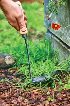 DeWit Tierra Garden Right Hand Japanese Hand Hoe, Handheld Gardening Tool to Remove Grass, Weeds, and More
