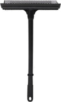 Window Squeegee, 2-in-1 Window Cleaner, Window Washing Kit, Multi-Use Car Windshield Cleaning Tool with Long Handle for Glass,Shower,Outdoor Window Cleaning (15.9")