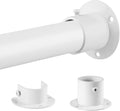 Closet Rod, 17 to 51 Inch 1.3 Inch Diameter Heavy Duty Adjustable Closet Rods for Hanging Clothes Heavy Duty Closet Hanging Rod Matte White Closet Poles for Wardrobes