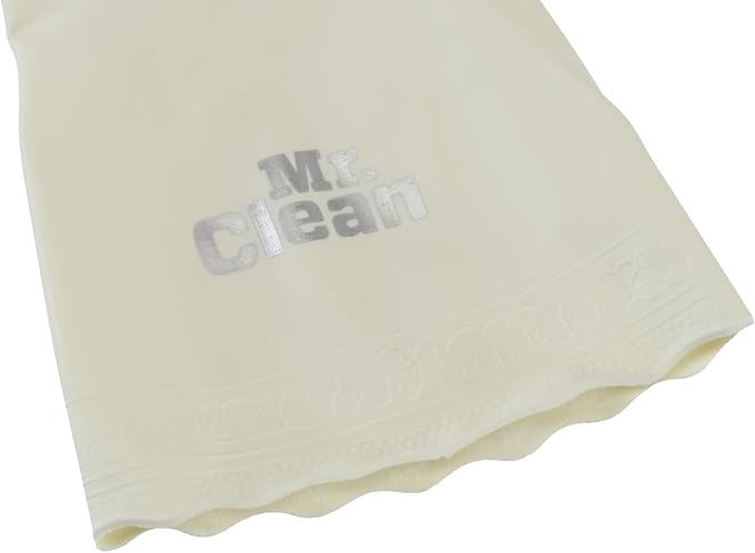 Mr. Clean Bliss Premium Reusable Latex-Free Vinyl Cleaning Gloves with Non-Slip Grip, Large