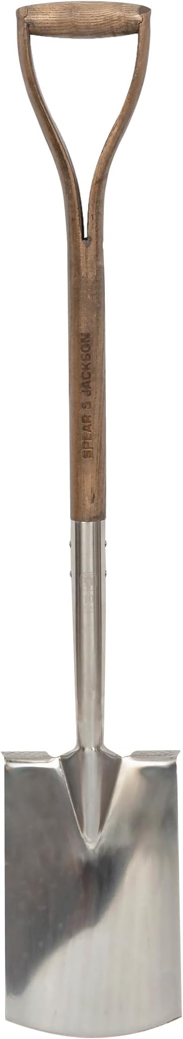 Spear & Jackson Digging Spade, Traditional Stainless Range Garden Tool, Treaded Stainless Steel Head and Ash Wood Handle for Efficient Soil Digging