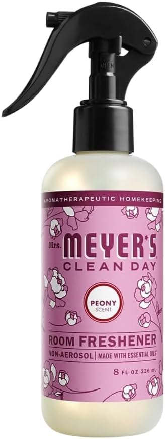 Mrs. MEYER'S Variety, 1 Room Freshener, 8 OZ, 1 Liquid Dish Soap, 16 OZ, 1 Liquid Hand Soap,12.5 OZ, 1 Multi-Surface Cleaner 16 OZ, 1 CT (Peony)