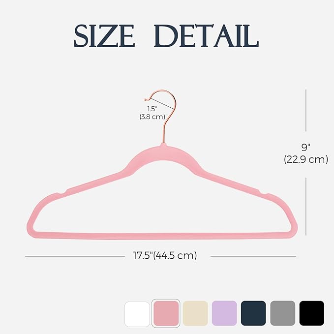 HOUSE DAY Pink Velvet Hangers 60 Pack, Premium Non-Slip Felt Clothes, Sturdy Heavy Duty Coat, Durable Hangers for Suits, Space Saving with No Hanger Mark, 360° Swivel Rotating Rose Gold Hook