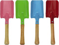Bitray 4PCS Wooden Mini Sand Shovels Metal Spade with Sturdy Wooden Handle Safe Gardening Tools Trowel Shovel