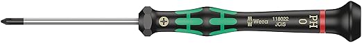 Wera 2035/6 A Kraftform Micro Slotted/Phillips Electronics Screwdriver Set and Rack, 6-Pieces