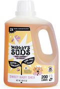 Molly's Suds Baby Liquid Laundry Detergent | Removes Formula, Poop & Spit-Up Stains | Extra Gentle for Infants, Babies, Toddlers (Sweet Baby Shea, 200 Loads)